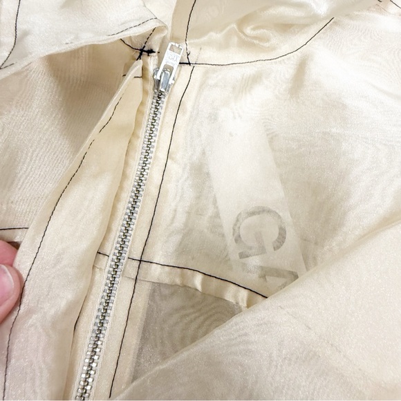 NWT Ganni Flint Sheer Dress in Tapioca, Size 40 (Medium) - Picture 8 of 10